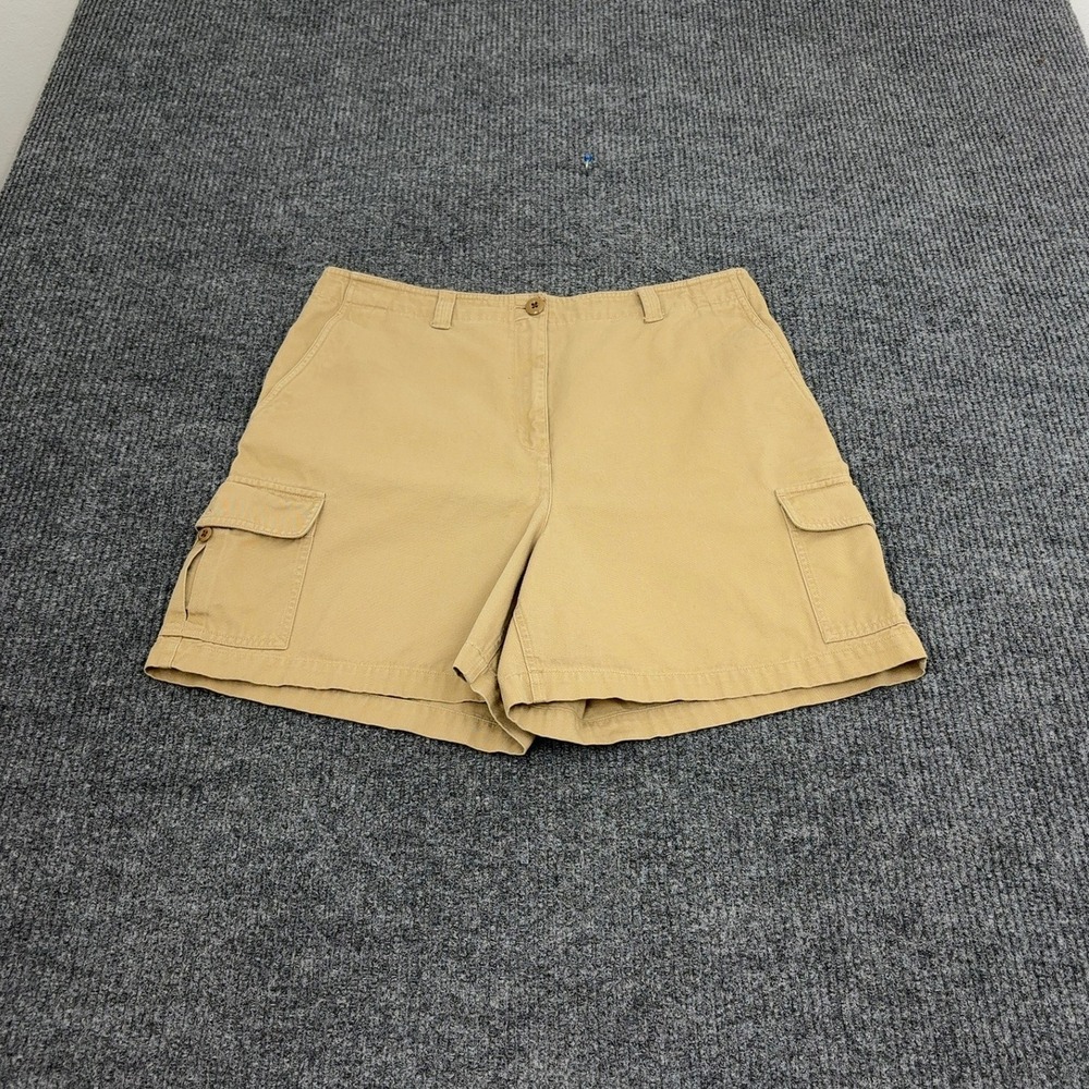 Lauren Ralph Lauren Cargo Shorts Womens 14 Tan Cotton Twill Pockets Gorpcore